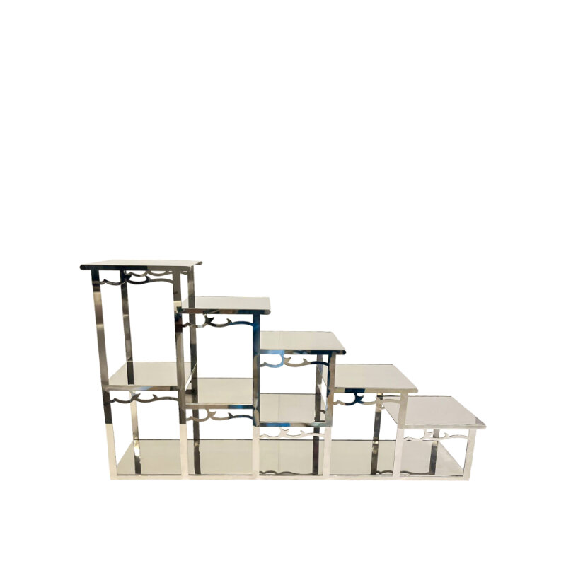 0711 Paslanmaz Modüler Büfe Stand 5 Prç 16.5x79 cm - 1