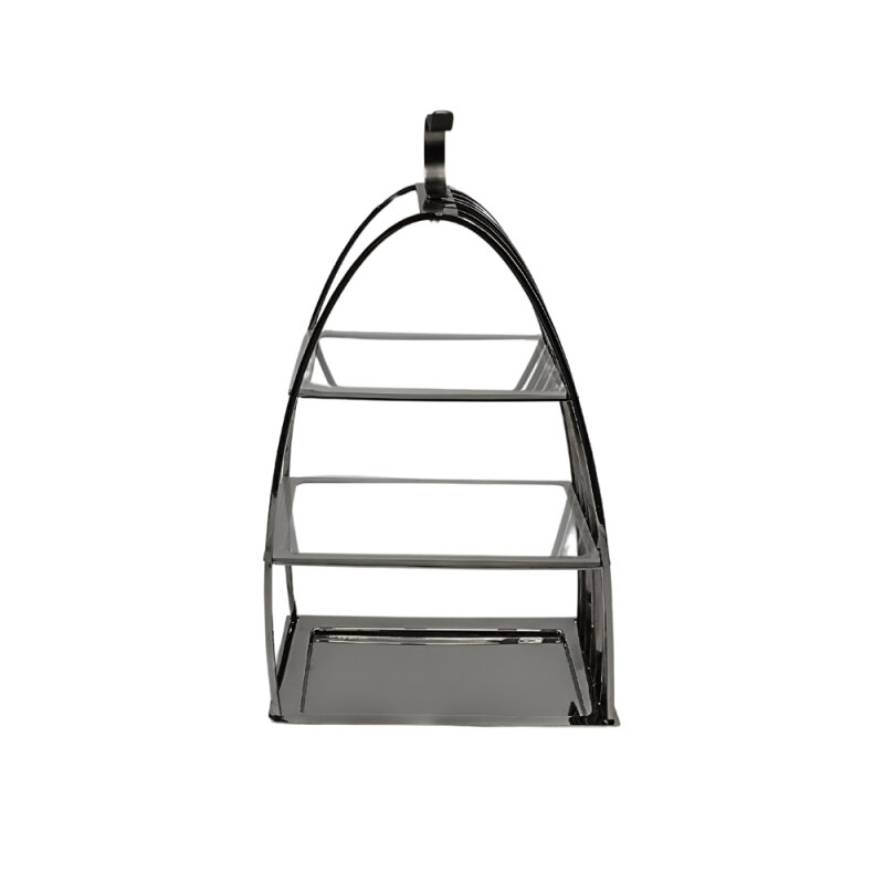 1171 Paslanmaz Büfe Stand Kafes 3 Katlı 40 cm - 1