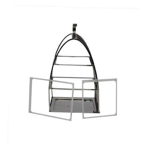 1171 Paslanmaz Büfe Stand Kafes 3 Katlı 40 cm - 2