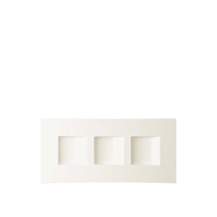 Paşabahçe Porselen All Spice Sprp3B 3 Bölmeli Dikdortgen Tabak 38X18 cm. - 1