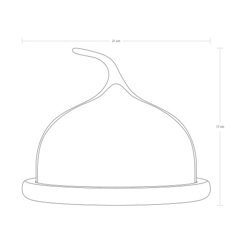 18447 Paşabahçe Nude El İmalatı Cam Kapaklı Servis Tabağı - 2