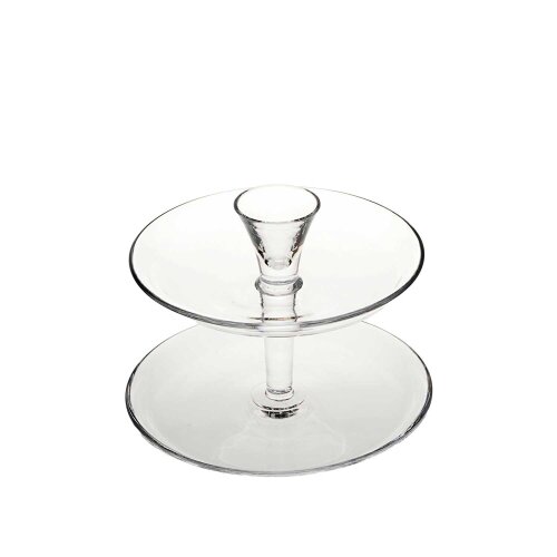 31645 Paşabahçe Fountain Çift Tabanlı Mumluk - PAŞABAHÇE