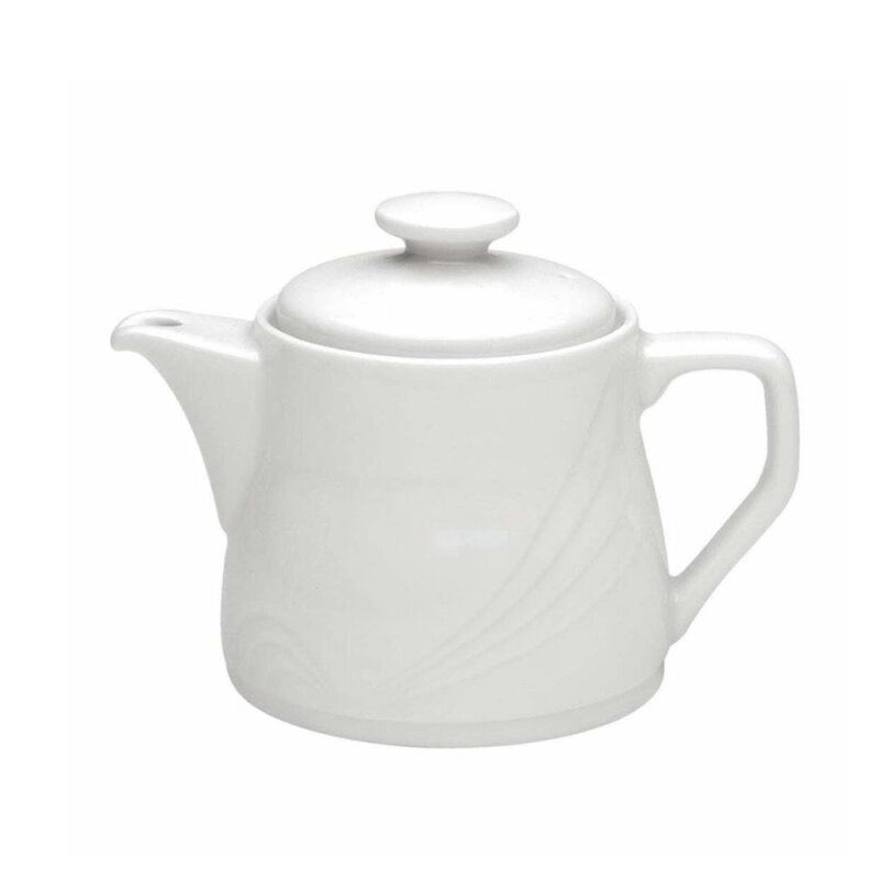 Porland Porselen 393646 Halley Beyaz Kapaklı Demlik 425 - 1