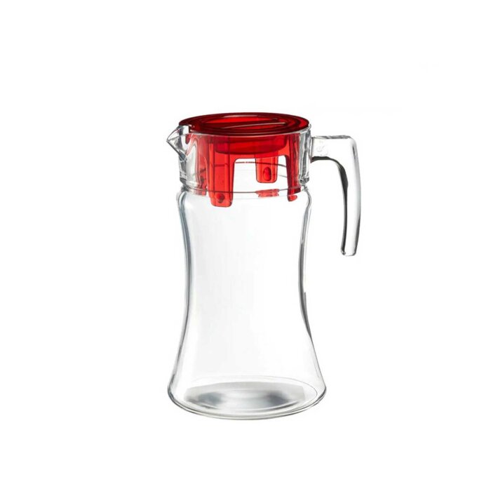 43018 Paşabahçe Azur Şefaf Kırmızı Kapaklı Sürahi 1400 cc - 1