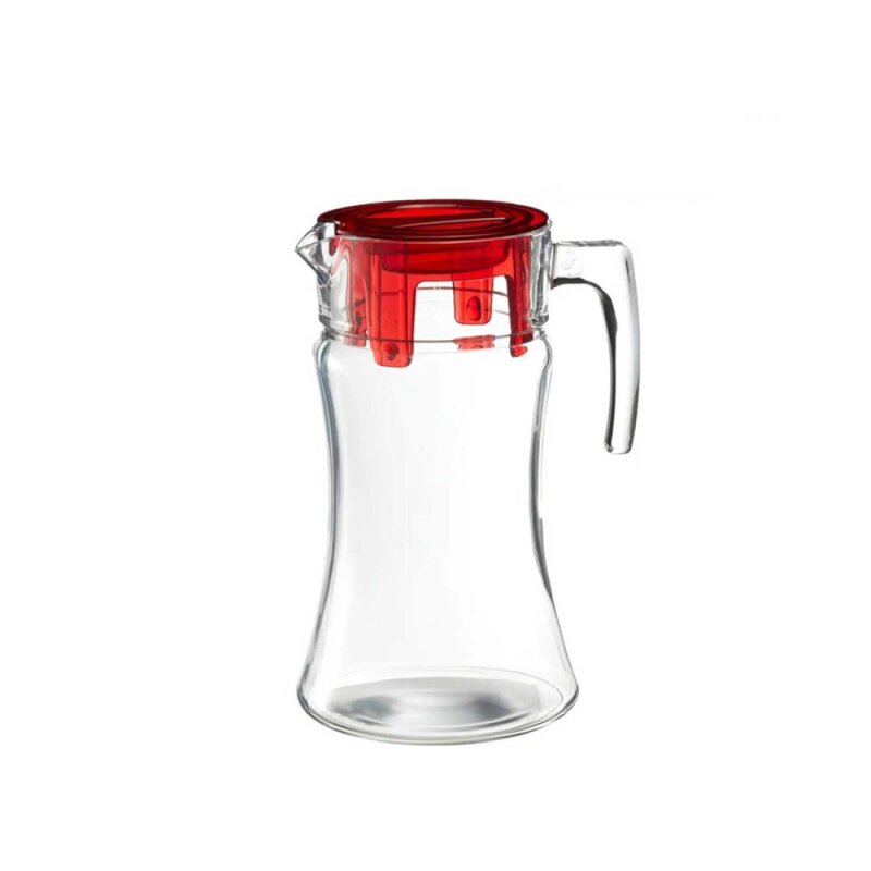 43018 Paşabahçe Azur Şefaf Kırmızı Kapaklı Sürahi 1400 cc - 1