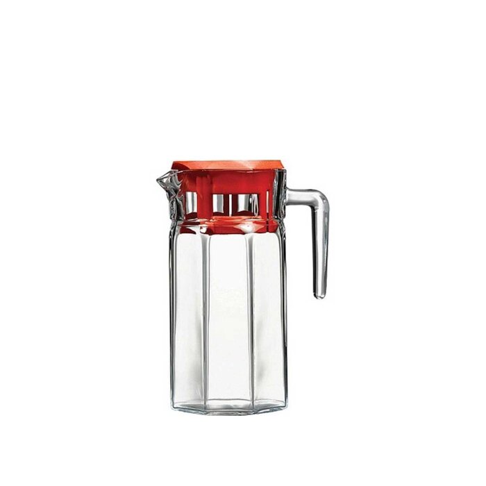 43414 Paşabahçe Köşem Kırmızı Kapaklı Sürahi 1250 cc - 1