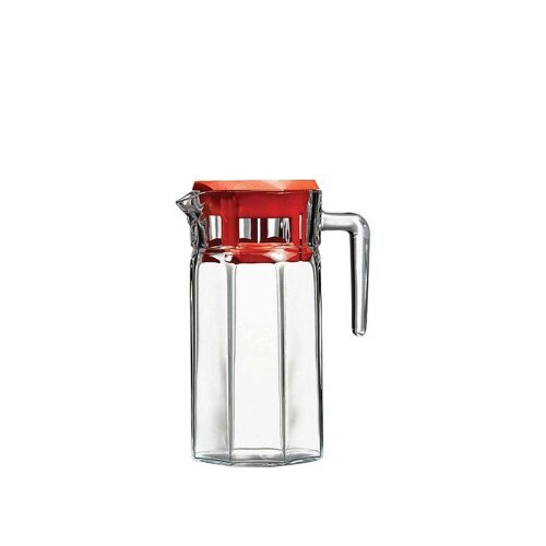 43414 Paşabahçe Köşem Kırmızı Kapaklı Sürahi 1250 cc - PAŞABAHÇE