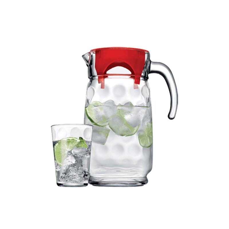 43674 Paşabahçe Space Kırmızı Kapaklı Sürahi - 1