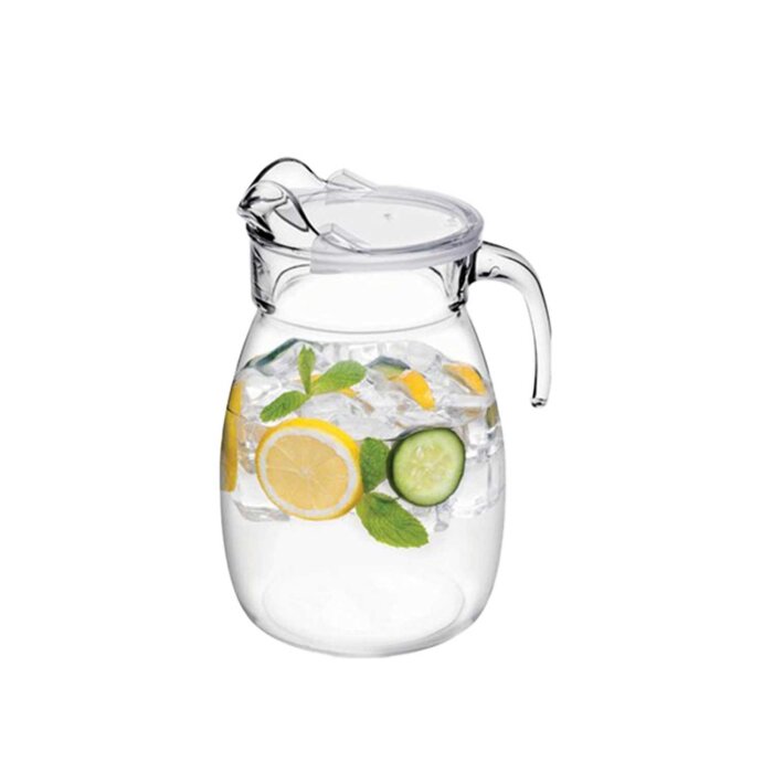 43864 Paşabahçe Nıagara Şeffaf Pls.Kapaklı Sürahı 2500 cc - 1