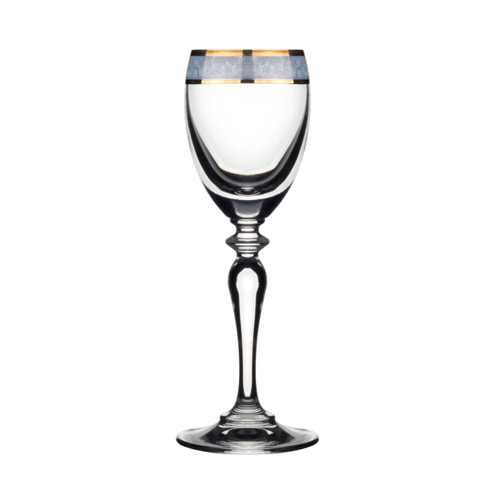 44084 Paşabahçe Mermer Desenli Altın Yaldızlı Likör Kadeh - 1