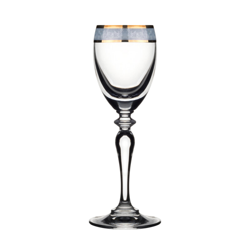 44084 Paşabahçe Mermer Desenli Altın Yaldızlı Likör Kadeh - 1