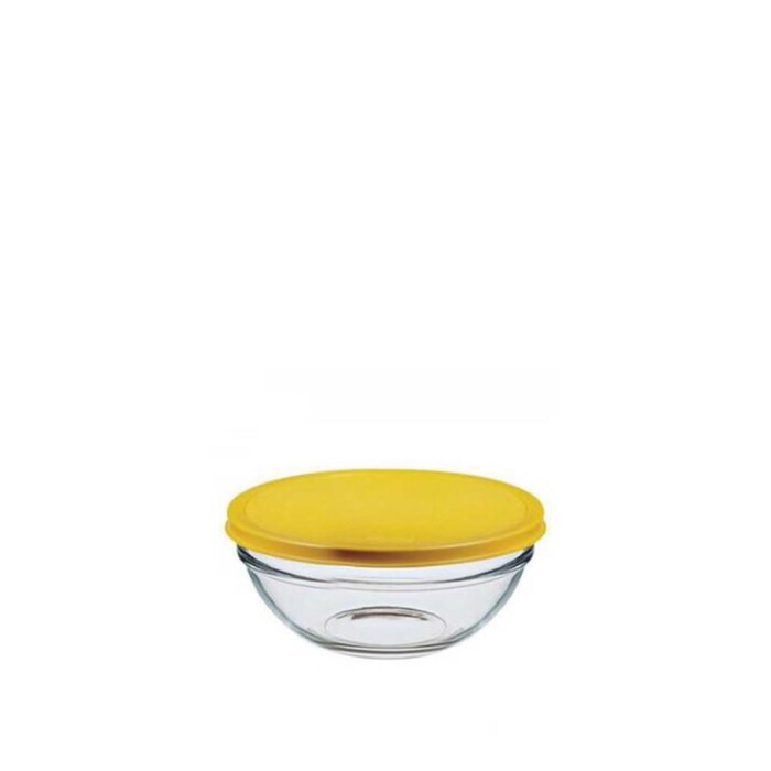 53553 Paşabahçe Chef's Sarı Plastik Kapaklı Kase 595 cc - 1