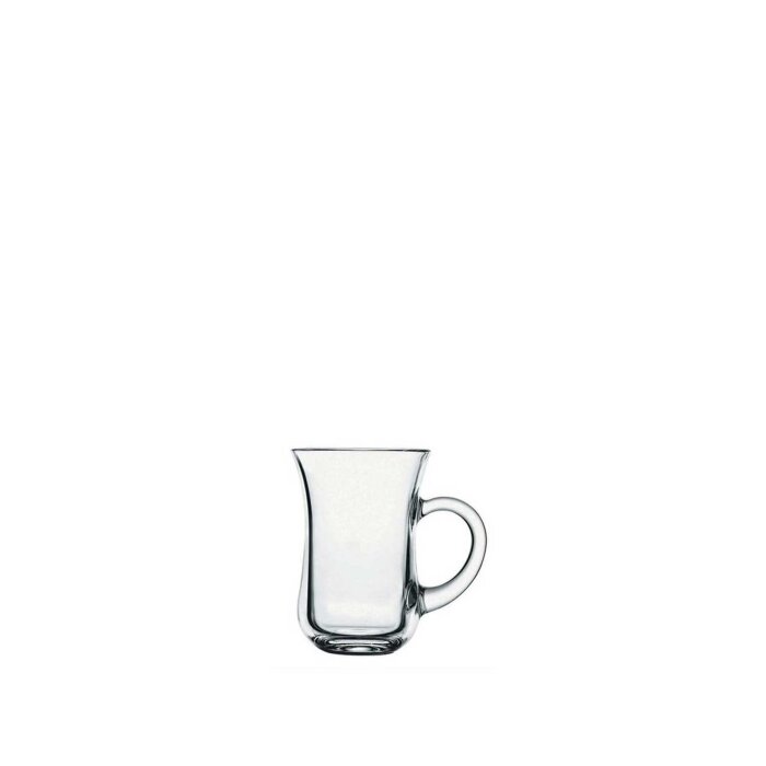 55411 Paşabahçe Lina Desenli Kulplu Çay Bardağı 145 cc - 1