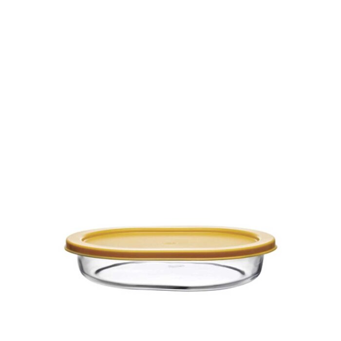 59794 Paşabahçe Borcam Sarı Kapaklı Fırın Kabı 190 x 140 mm - 1
