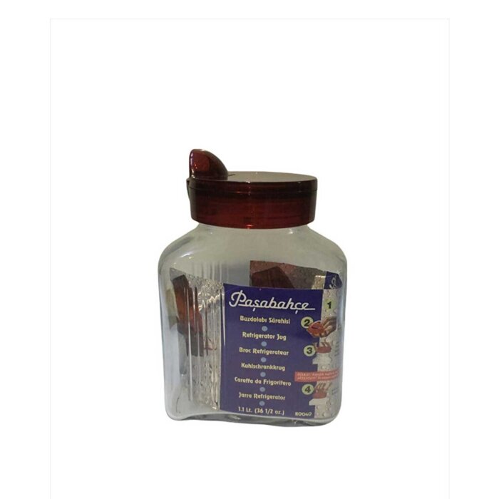 80040 Paşabahçe Kırmızı Kapaklı Sürahi 1.1 lt - 2