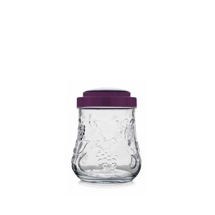 80066 Paşabahçe Garden Mor-Pembe Kapaklı Kavanoz 1000 cc - 1