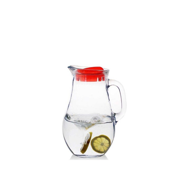 80102 Paşabahçe Bistro Kırmızı Kapaklı Polipropilen Sürahi 1000 cc - 1