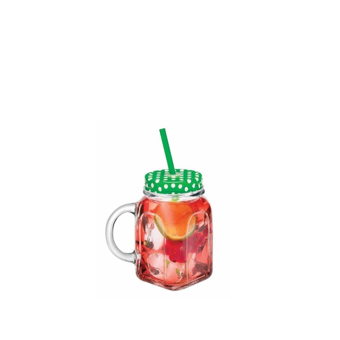 80388 Paşabahçe Homemade Metal Kapaklı Kulplu Bardak 450 cc - 1