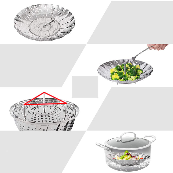 KLT 9334422 Paslanmaz Buharda Pişirme Aparatı 43 cm - 3