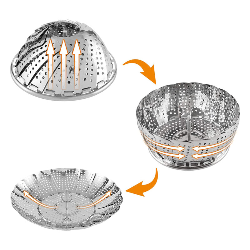 KLT 9334422 Paslanmaz Buharda Pişirme Aparatı 43 cm - 2