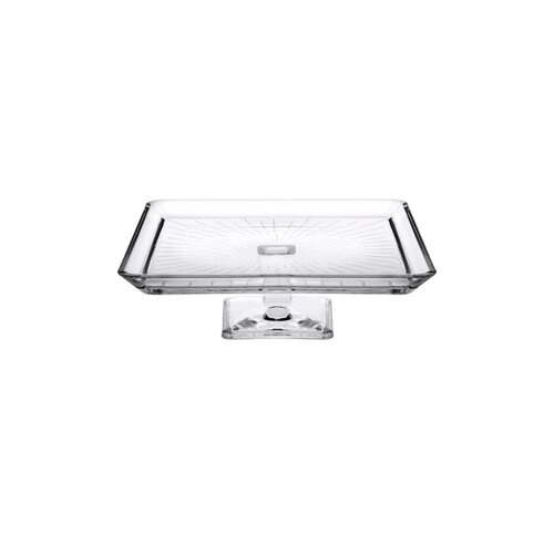 950007 Madlen Kare Ayaklı Servis Tabağı 24x24 cm - PAŞABAHÇE