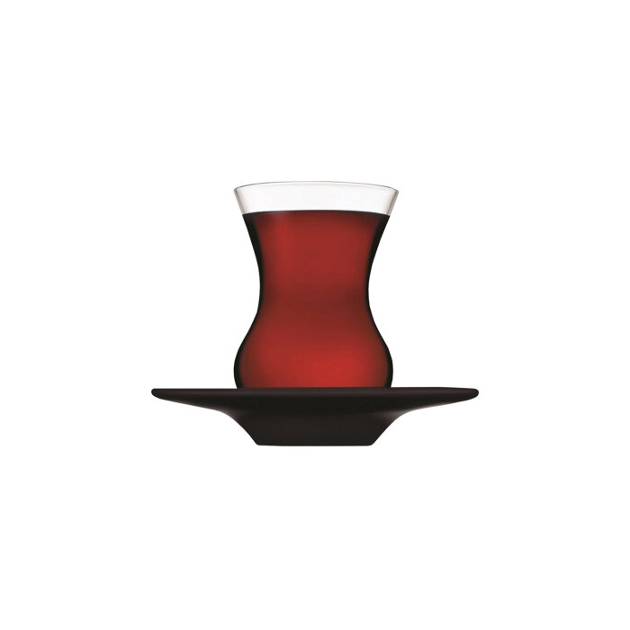 95438 Paşabahçe F&D Siyah Tabaklı Çay Takımı - 1
