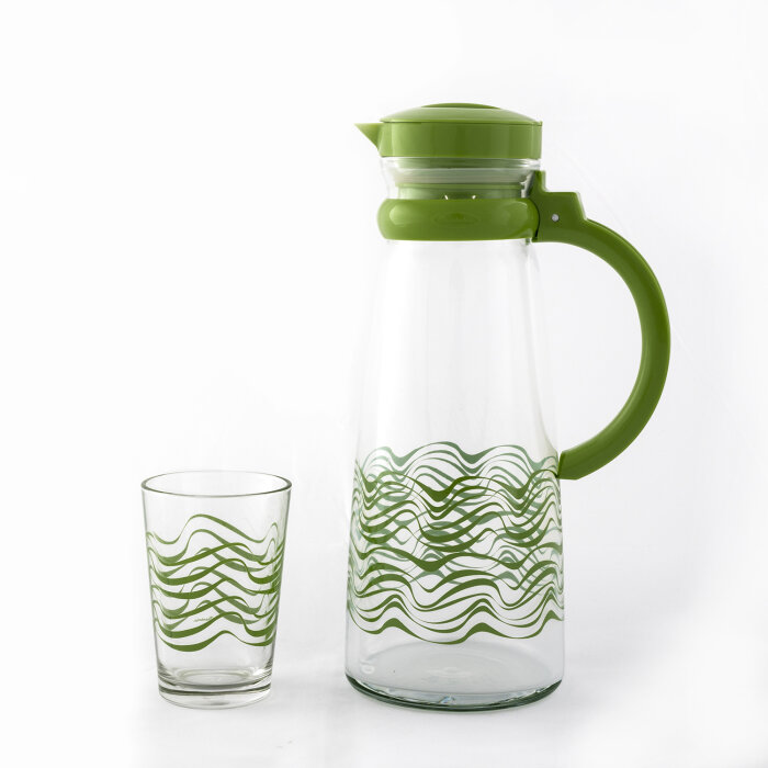 95491 Paşabahçe Yeşil Dalga Su Takımı - 1