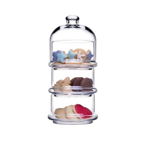 96815 Paşabahçe Villa Patisserie Kapaklı Servis Kasesi Seti 3*505 cc - 2