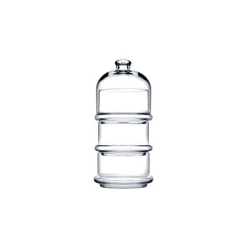 96986 Paşabahçe Villa Patisserie Kapaklı Servis Kasesi 3 Katlı - PAŞABAHÇE NUDE