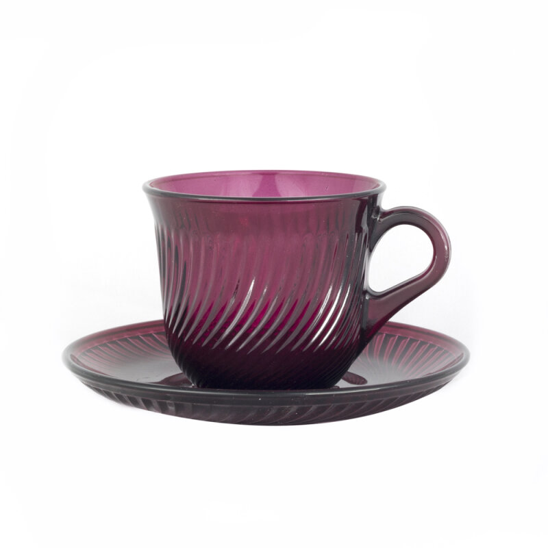 97768 Paşabahçe Çay Fincan Takımı Bordo Renkli - 1