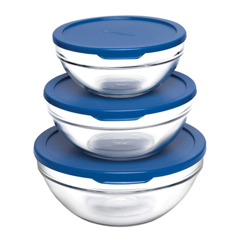 98304 Paşabahçe Chef's Mavi Kapaklı Saklama Kabı Set - 1