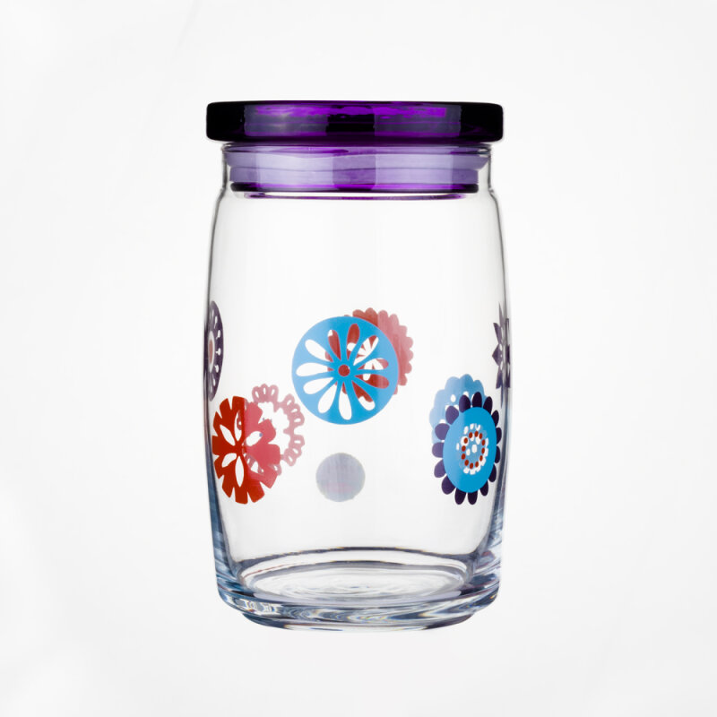 98327 Paşabahçe Conta Kapaklı Desenli Kavanoz - 1