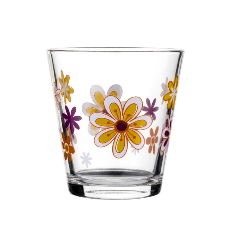 98878 Paşabahçe Çiçek Desenli Bardak Takımı - 2