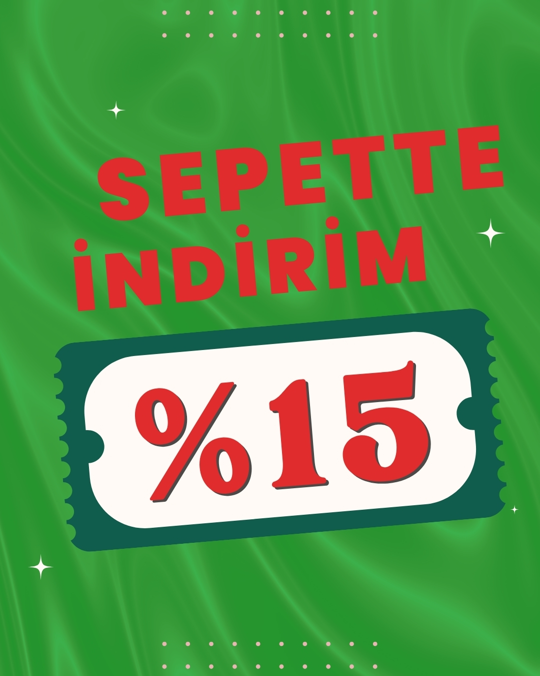  Sepette %15 İndirim
20.000 TL ve Üzeri Alışverişlerde Geçerlidir. 