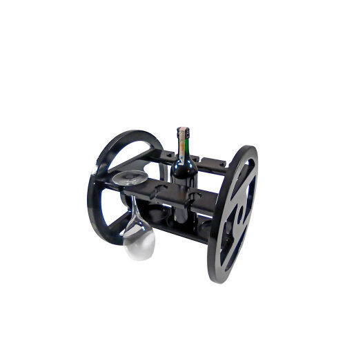 Ahşap Şarap Sunum Tekerlek - HTL