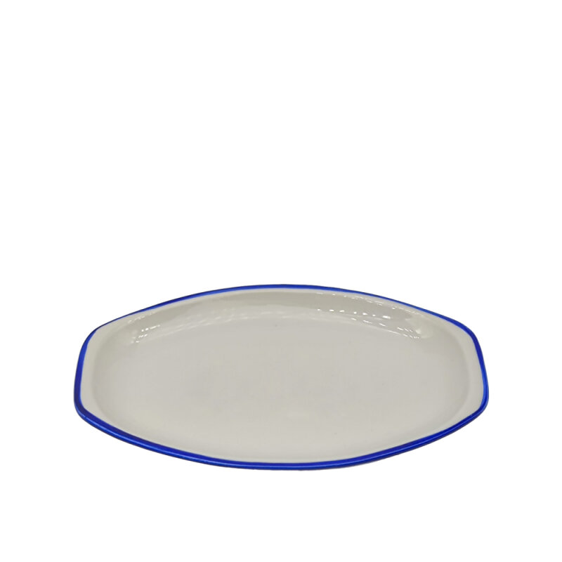 Zest Porcelain Alis Kayık Tabak 22Cm-Riva Mavi - 1