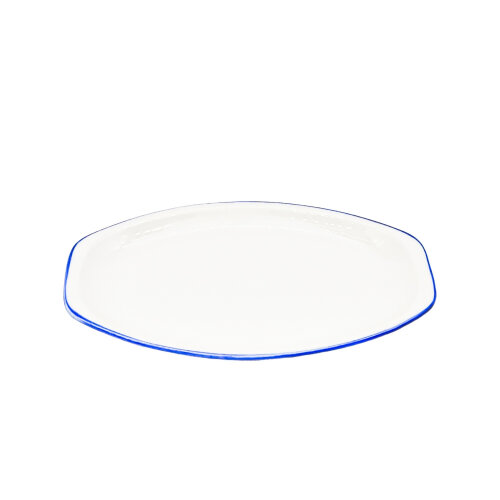 Zest Porcelain Alis Kayık Tabak 26Cm-Riva Mavi - ZEST PORCELAIN