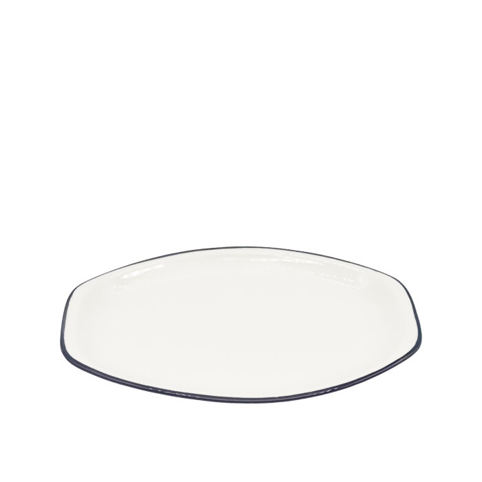 Zest Porcelain Alis Kayık Tabak 26Cm-Riva Siyah - 1