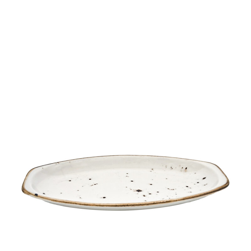 Zest Porcelain Alis Kayık Tabak 26Cm-Paris Krem - 1