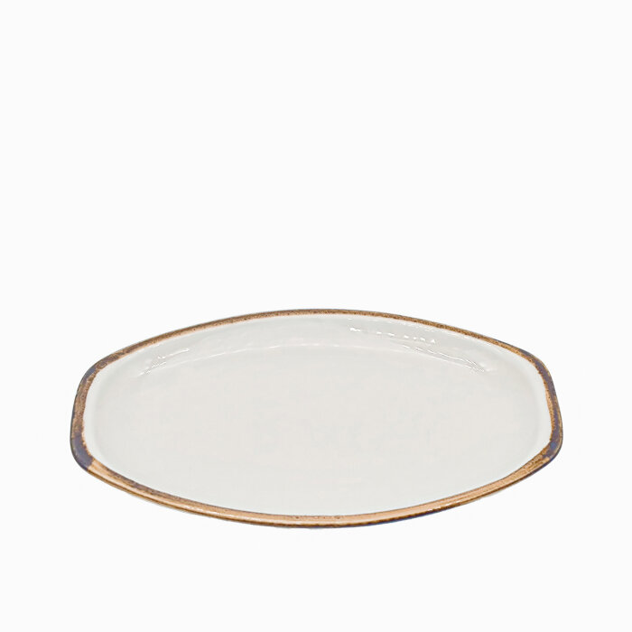 Tulu Porselen Alis Kayık Tabak 29Cm - Chocolate - 1