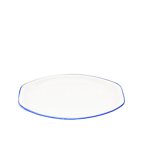 Zest Porcelain Alis Kayık Tabak 29Cm -Riva Mavi - ZEST PORCELAIN