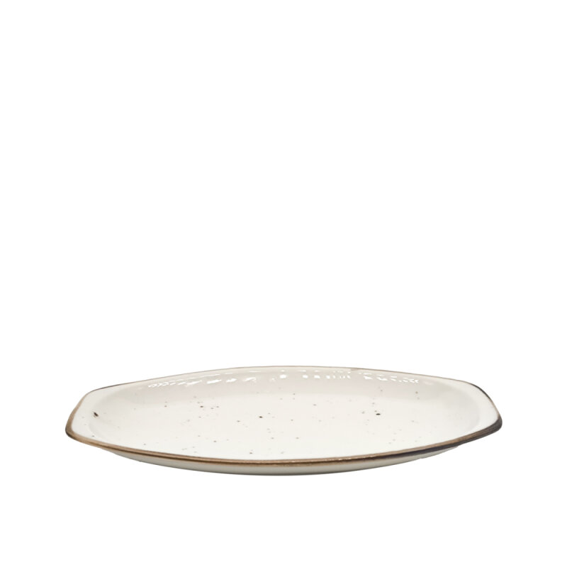 Zest Porcelain Alis Kayık Tabak 29Cm-Paris Krem - 1