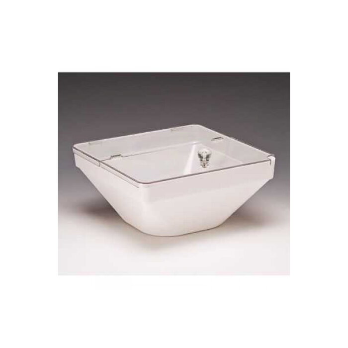 Alkan 26 Cm Kapaklı Polykarbonat Kase Beyaz - 1