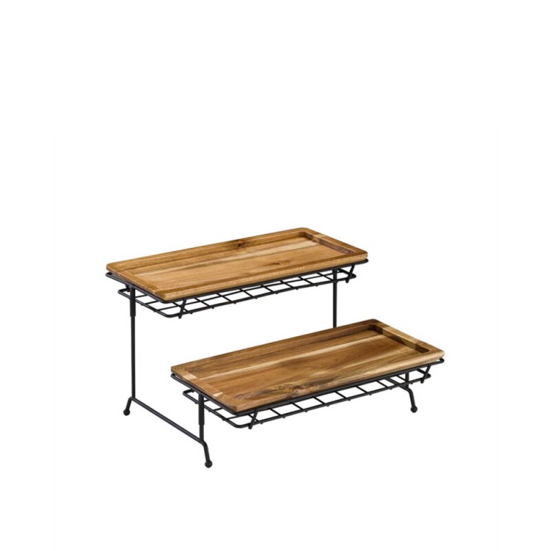 Alkan Metal Ayaklı Ahşap Teşhir Standı - 1