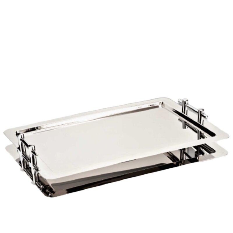 Alkan Çelik Kulpsuz D.Dörtgen Tepsi 62X42 Cm - 1