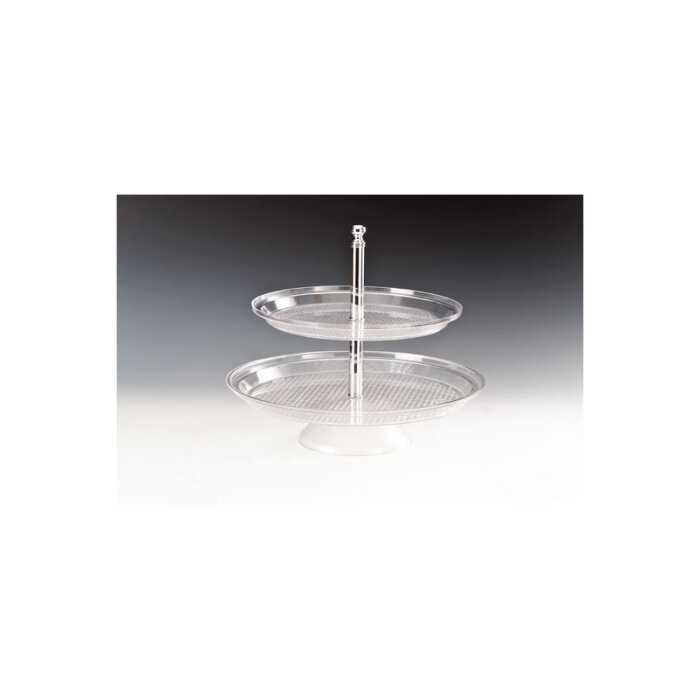 Alkan İki Katlı Polikarbon Pasta Standı 35X42 - 1