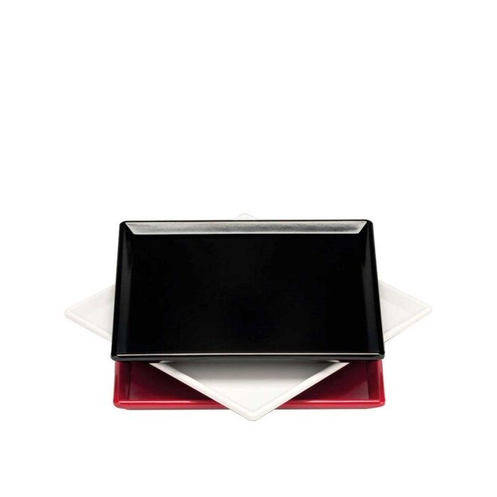 Alkan Melamin Kare Tabak 20*20 Cm Siyah - 1