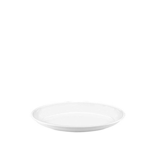 Alkan Oval Melamin Açık Büfe Beyaz 35X26X4,5 - 1