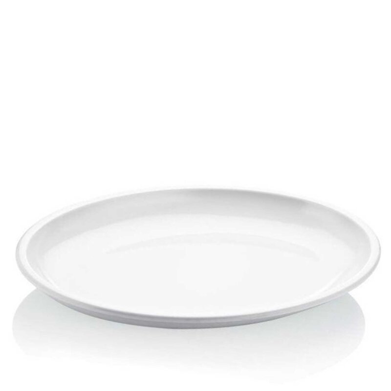 Alkan Oval Kayık Melamin Açık Büfe Beyaz 55X39X6 - 1