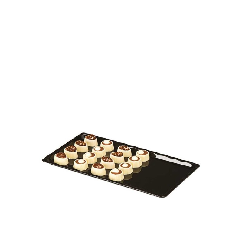 Alkan Polycarbonat Çikolata Teşhir Tepsi 15X30 Siyah - 1